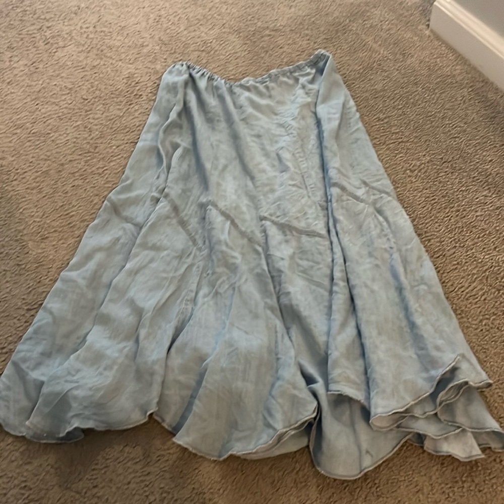 Sheldon & threads size M medium women’s midi denim skirt